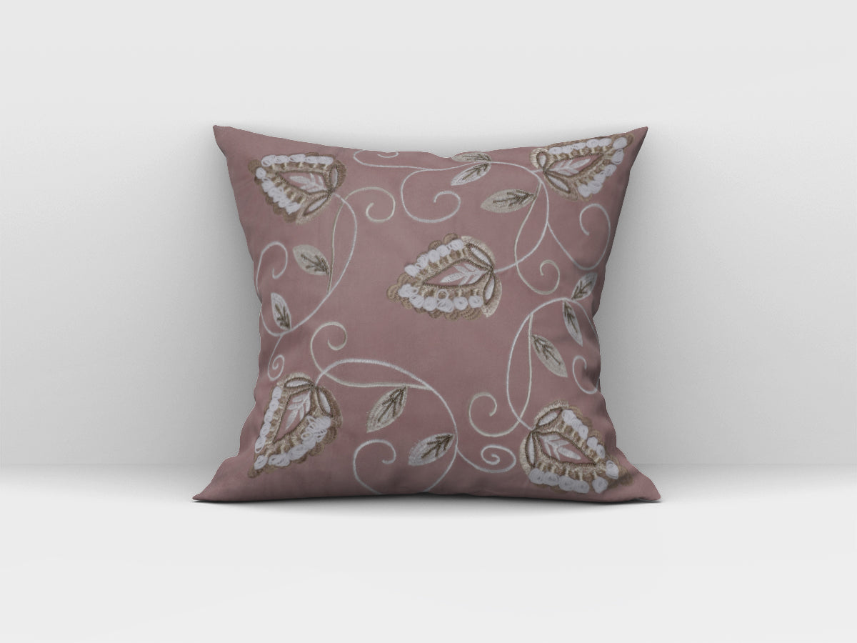 Dusty Rose Botanical Cushion Cover (Pink)