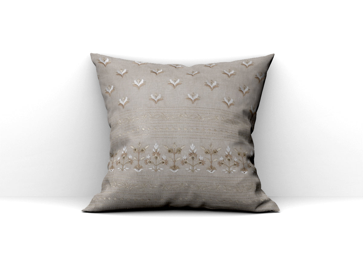 Linen Parampara Cushion Cover (Beige Brown)