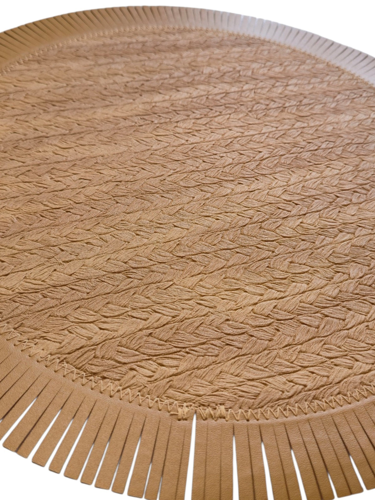 Bohochic fringed round placement (Set of 6)