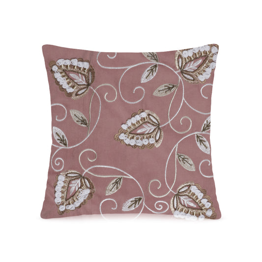 Dusty Rose Botanical Cushion Cover (Pink)