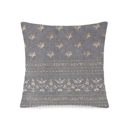 Linen Parampara Cushion Cover (Dusky Grey)
