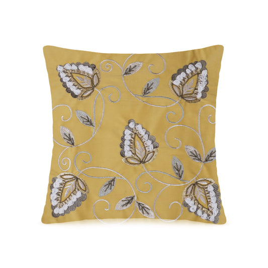 Dusty Rose Botanical Cushion Cover (Yellow)