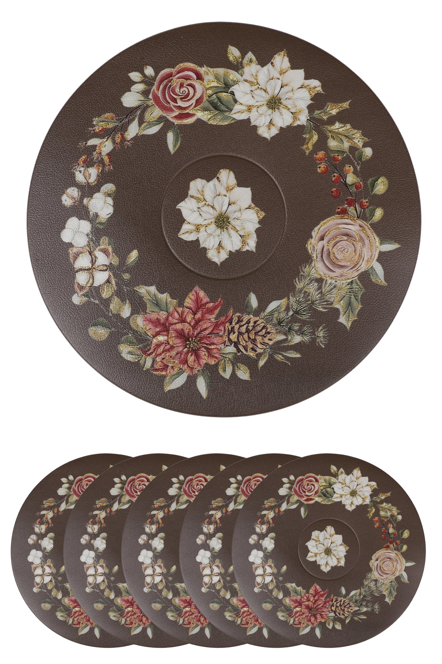 Magnum Coaster Cut Series (Brown) set of 6