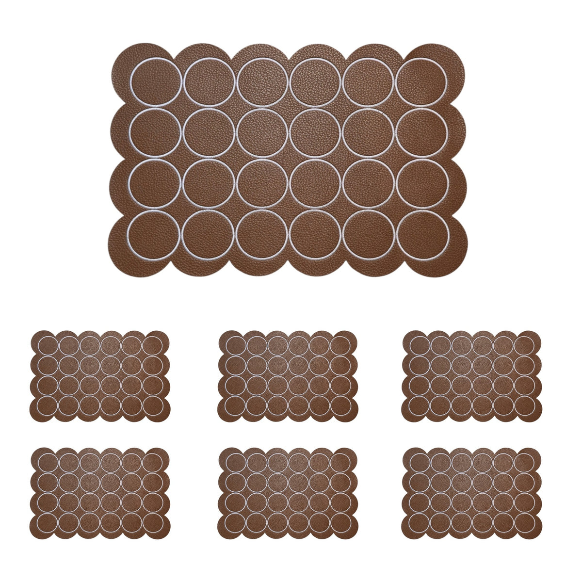 Geo-Scallop Table Placement Set of 6 (Colours Available)
