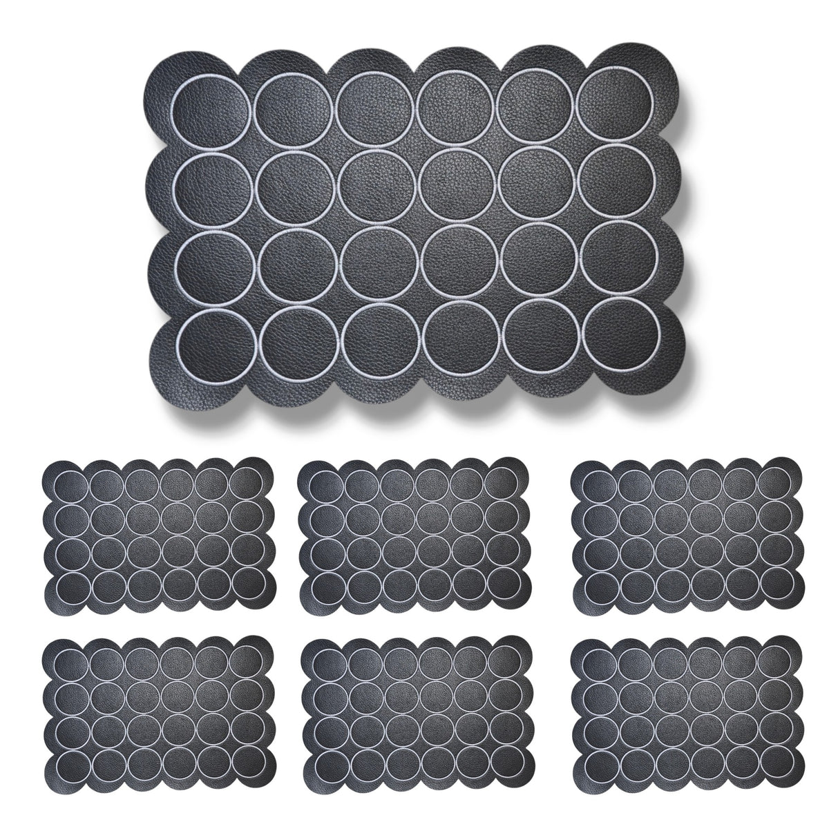 Geo-Scallop Table Placement Set of 6 (Colours Available)