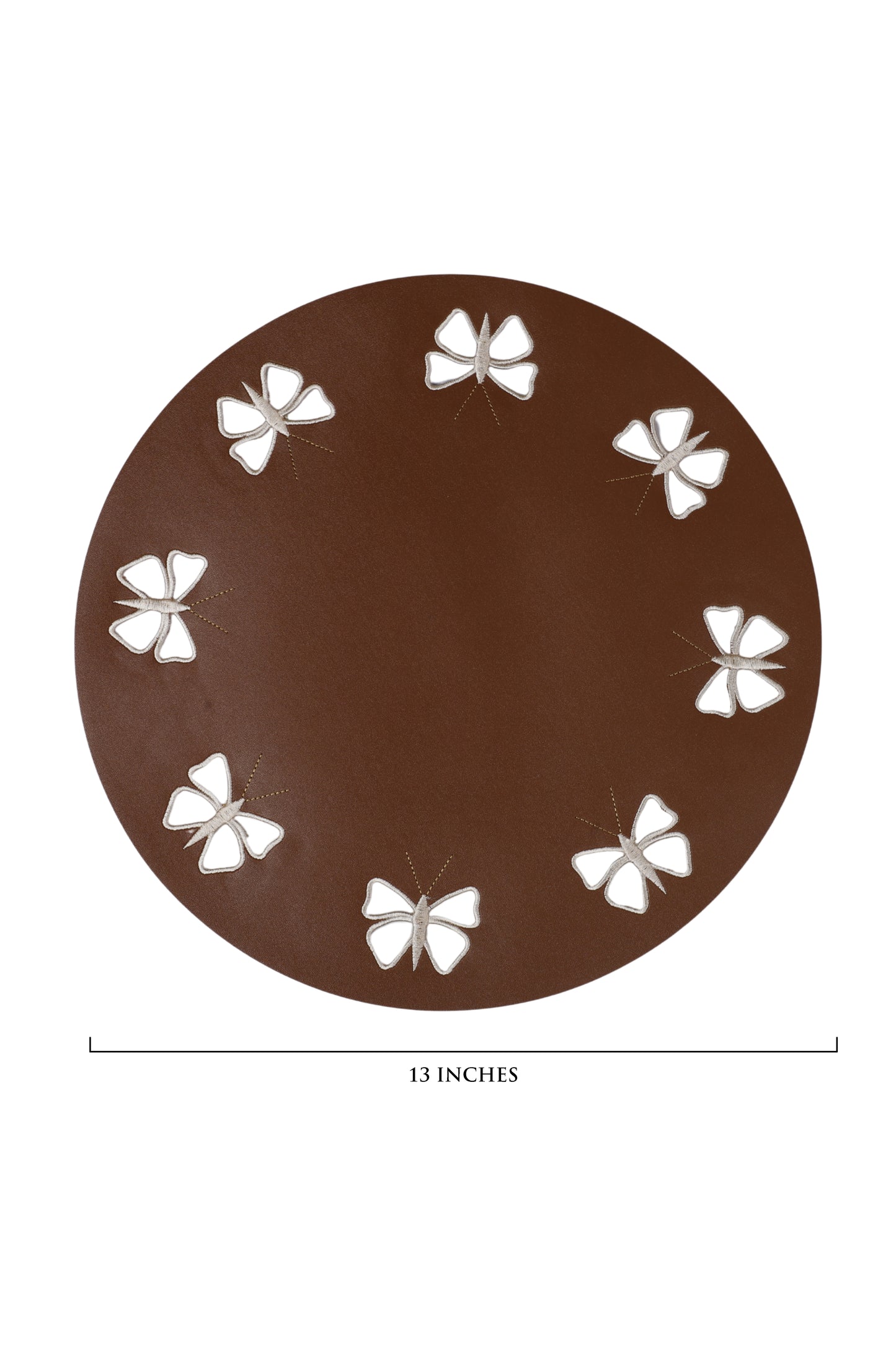 Embroidered Butterfly Series (Brown) Set of 6