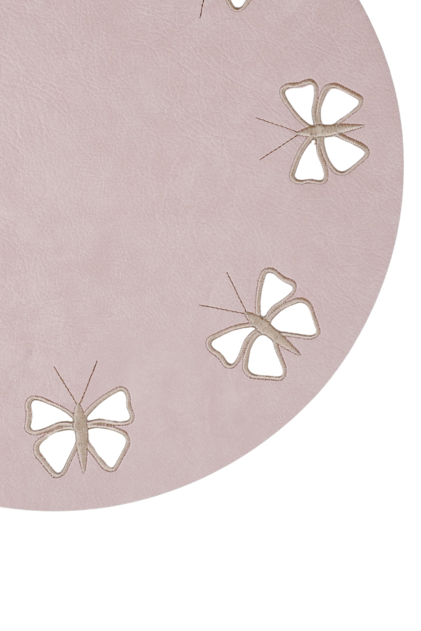 Embroidered Butterfly Series (Baby Pink) Set of 6