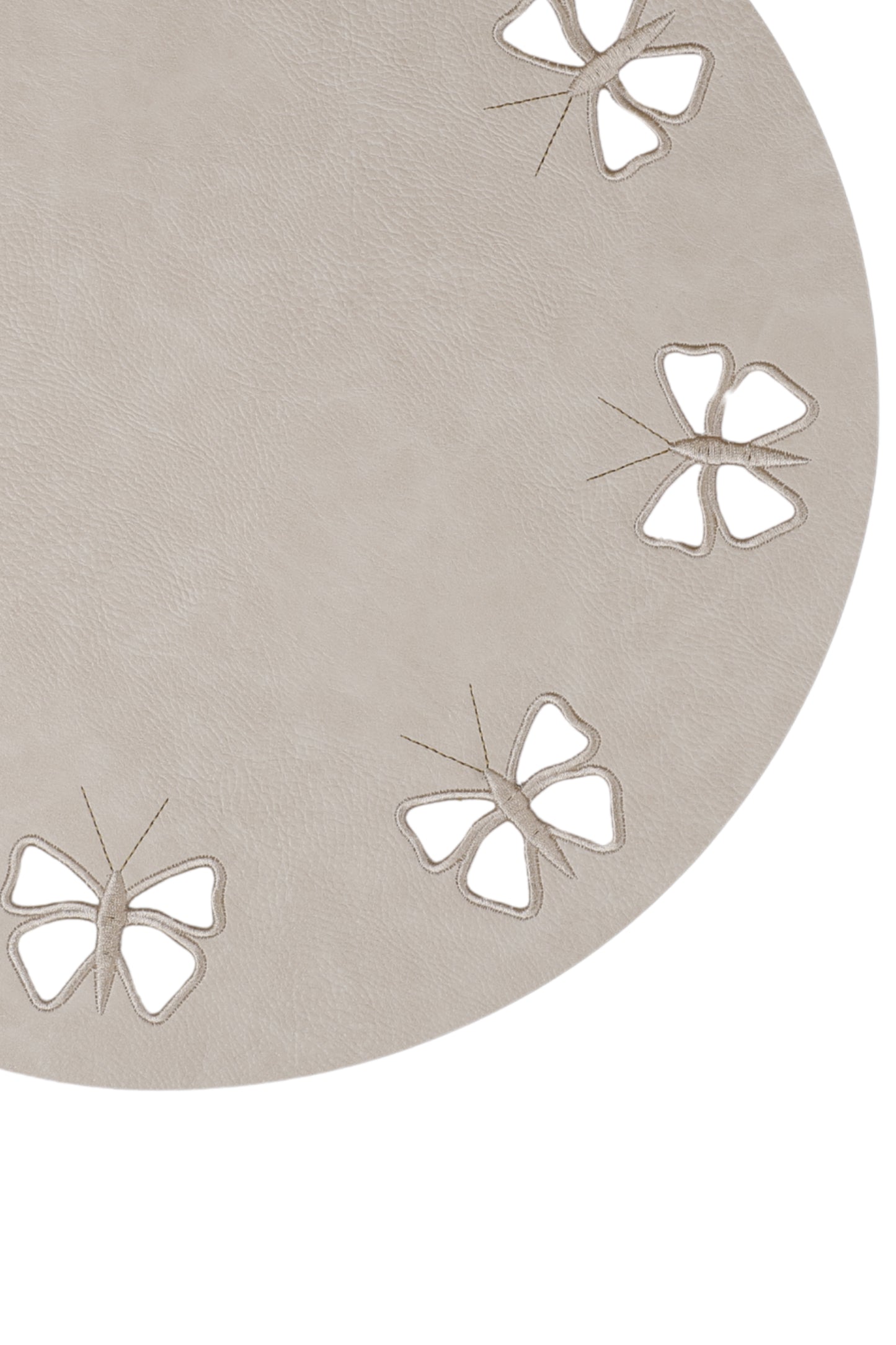Embroidered Butterfly Series (Beige) Set of 6