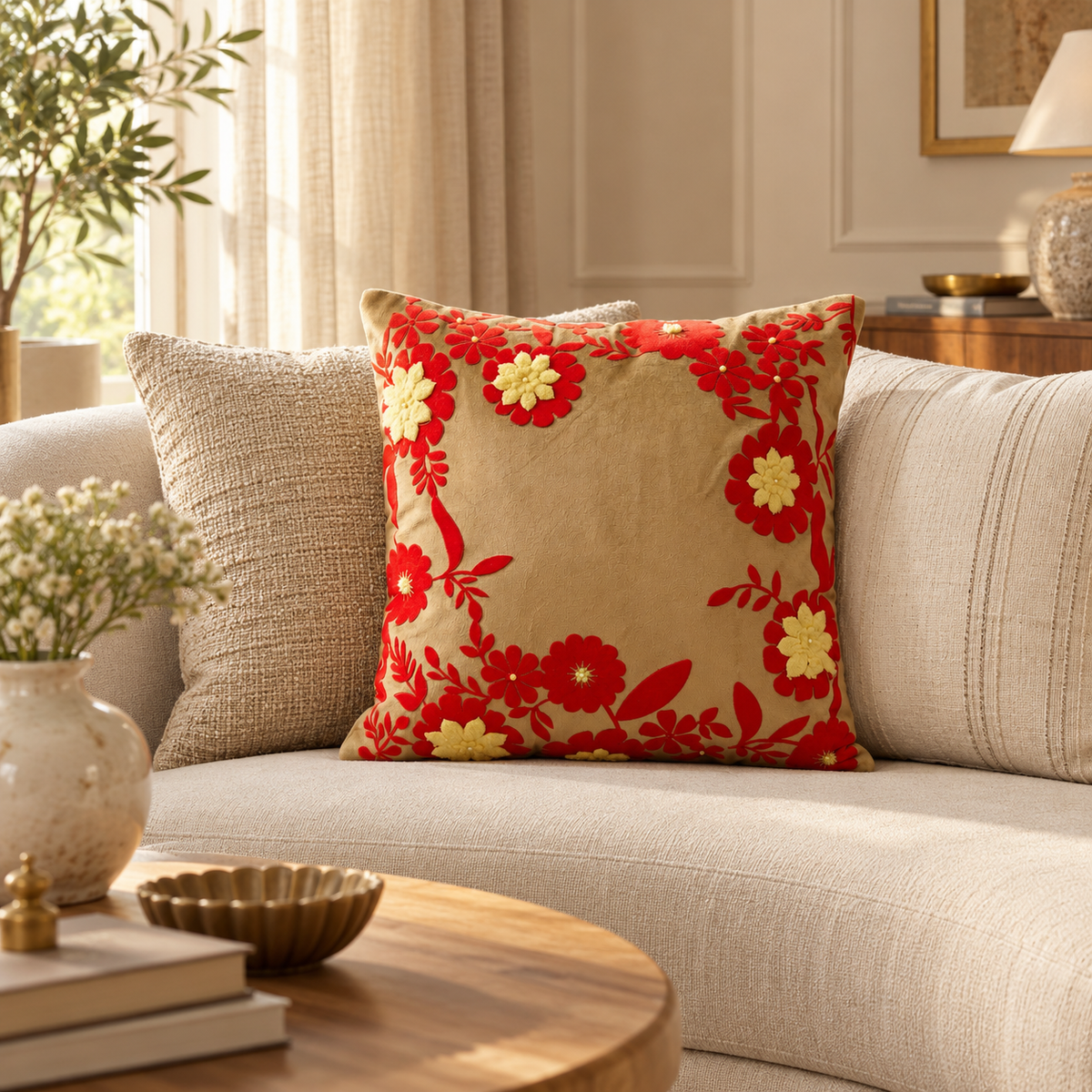 Phoolwari Floral Cushion Set of 5