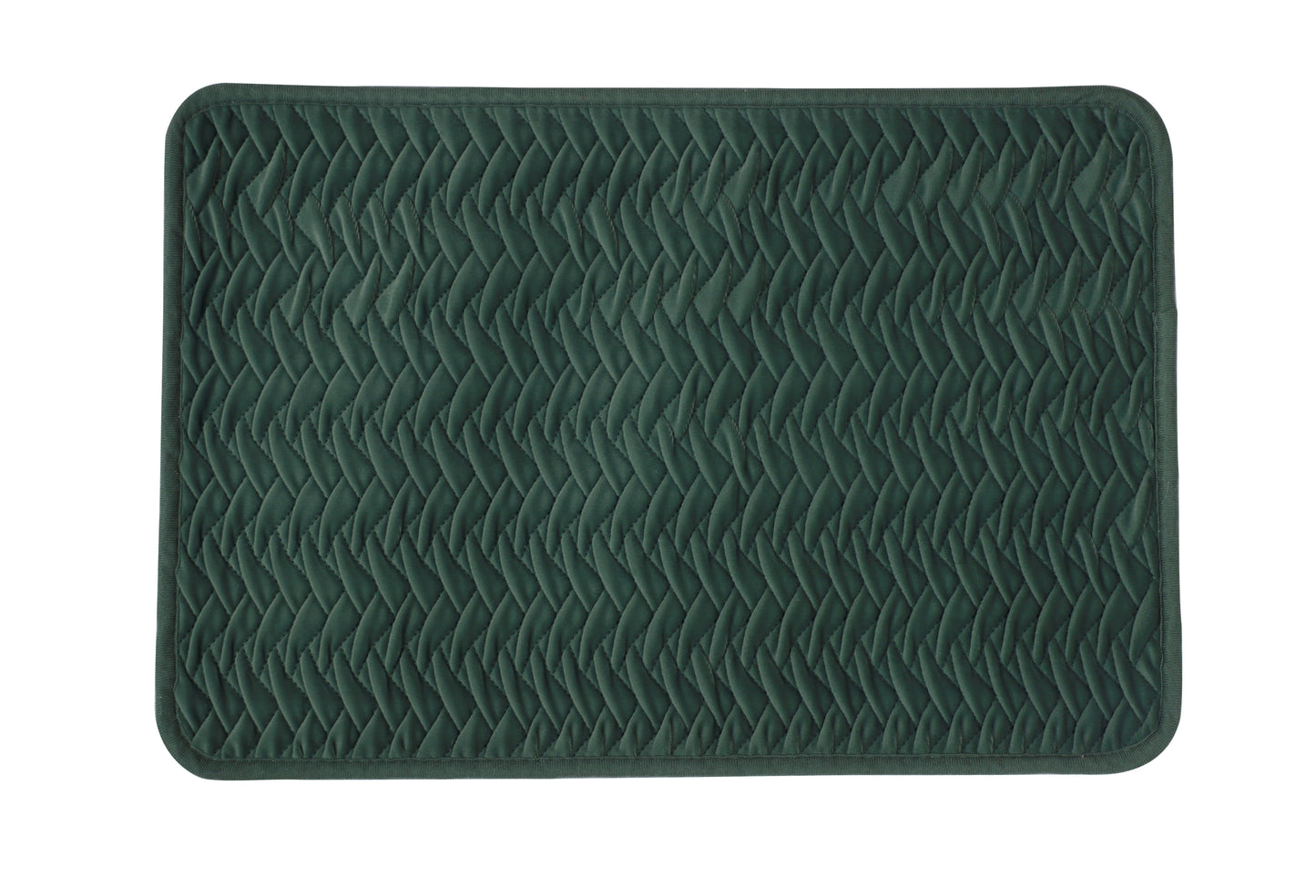 Heritage Weave Door Mat — Dark Forest