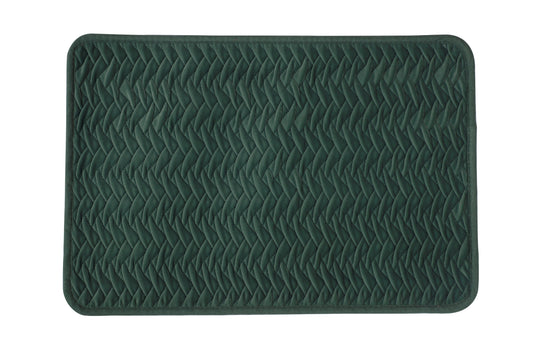 Heritage Weave Door Mat — Dark Forest