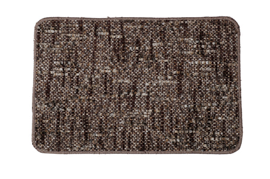 Earthy Luxe Woven Door Mat — Espresso Taupe
