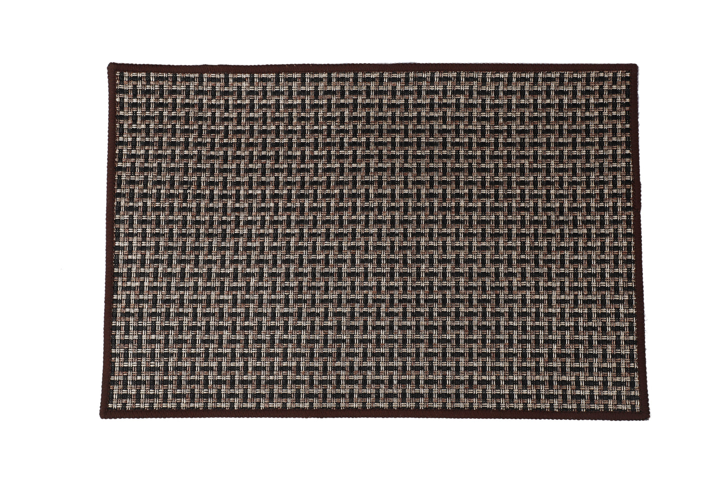 Boho Braid Door Mat — Warm Espresso