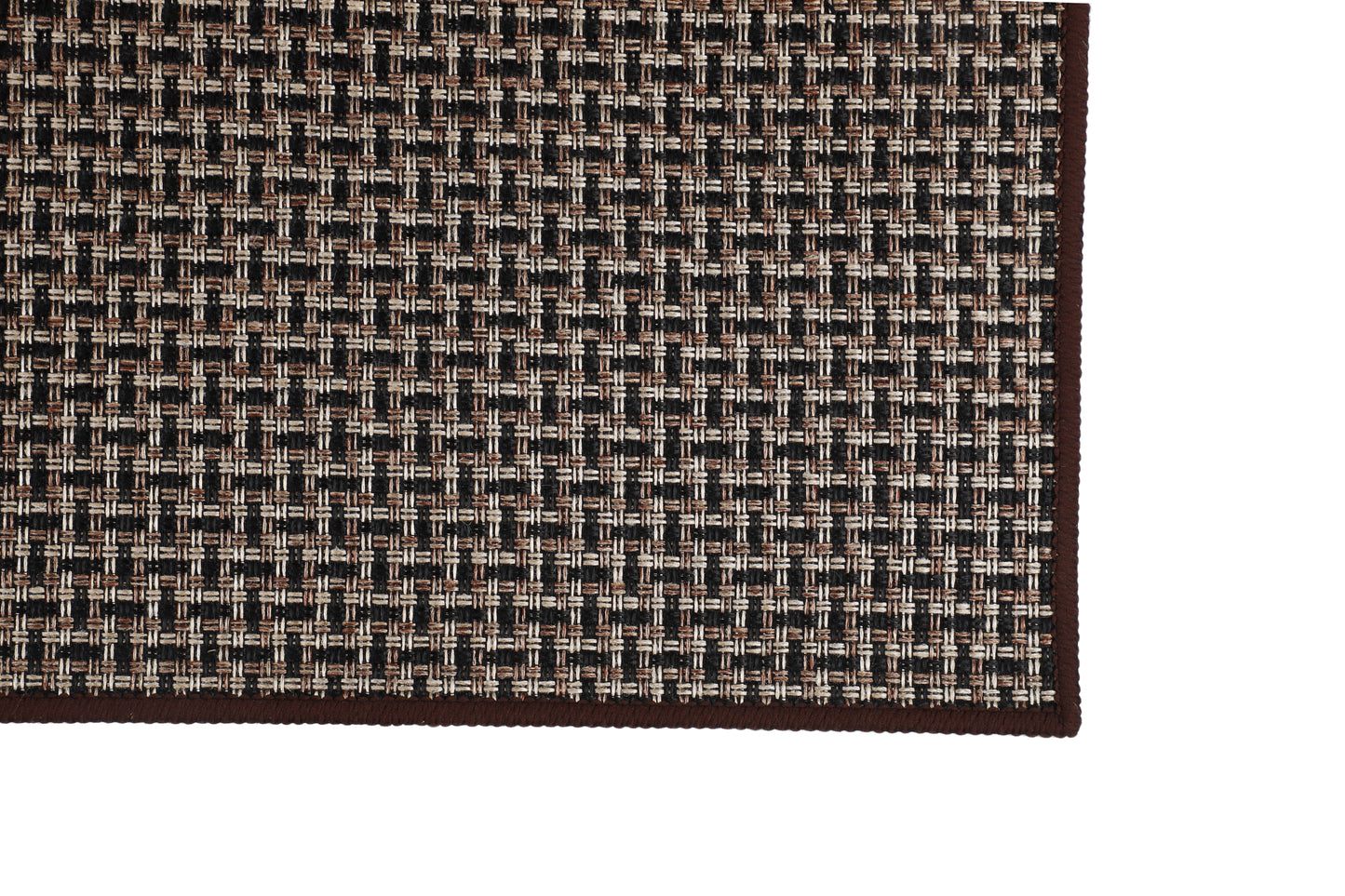 Boho Braid Door Mat — Warm Espresso