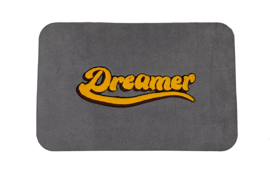 Dreamer Script Door Mat — Slate Gold