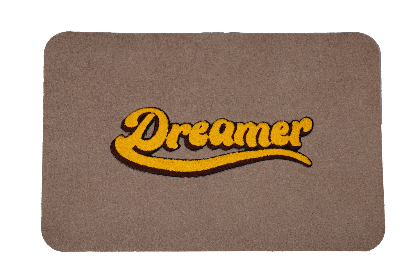 Dreamer Script Door Mat — Brown