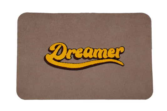 Dreamer Script Door Mat — Brown