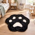 Black Panda rug in a children's bedroom