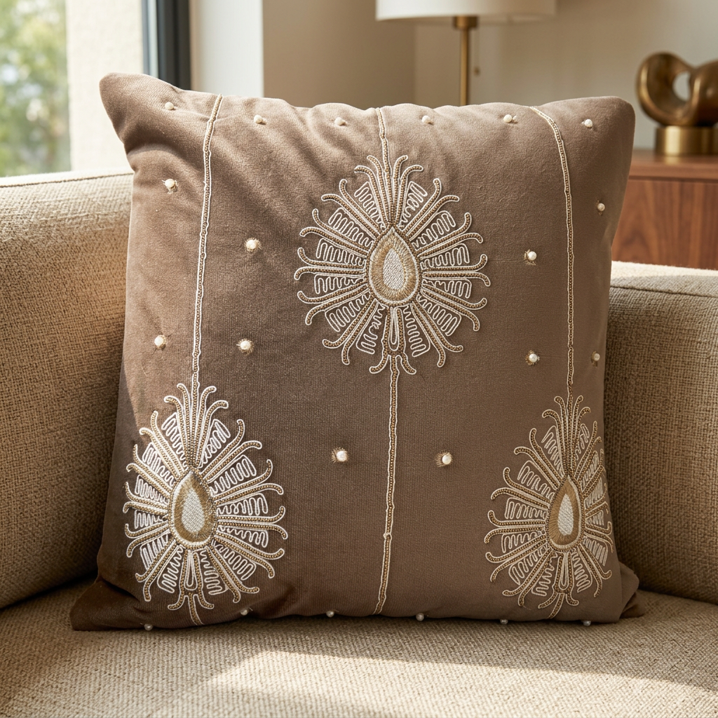 Chocolate brown Cushion hero image
