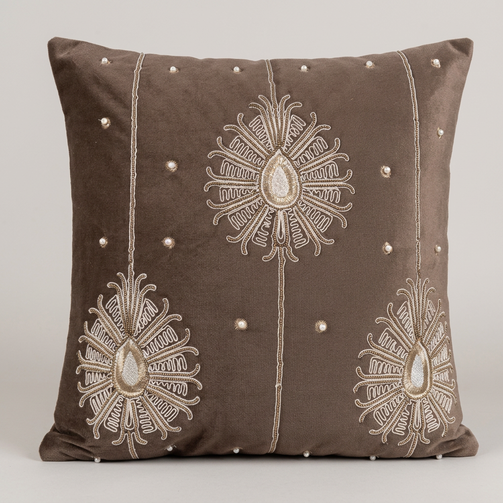 Chocolate brown Cushion studio product image