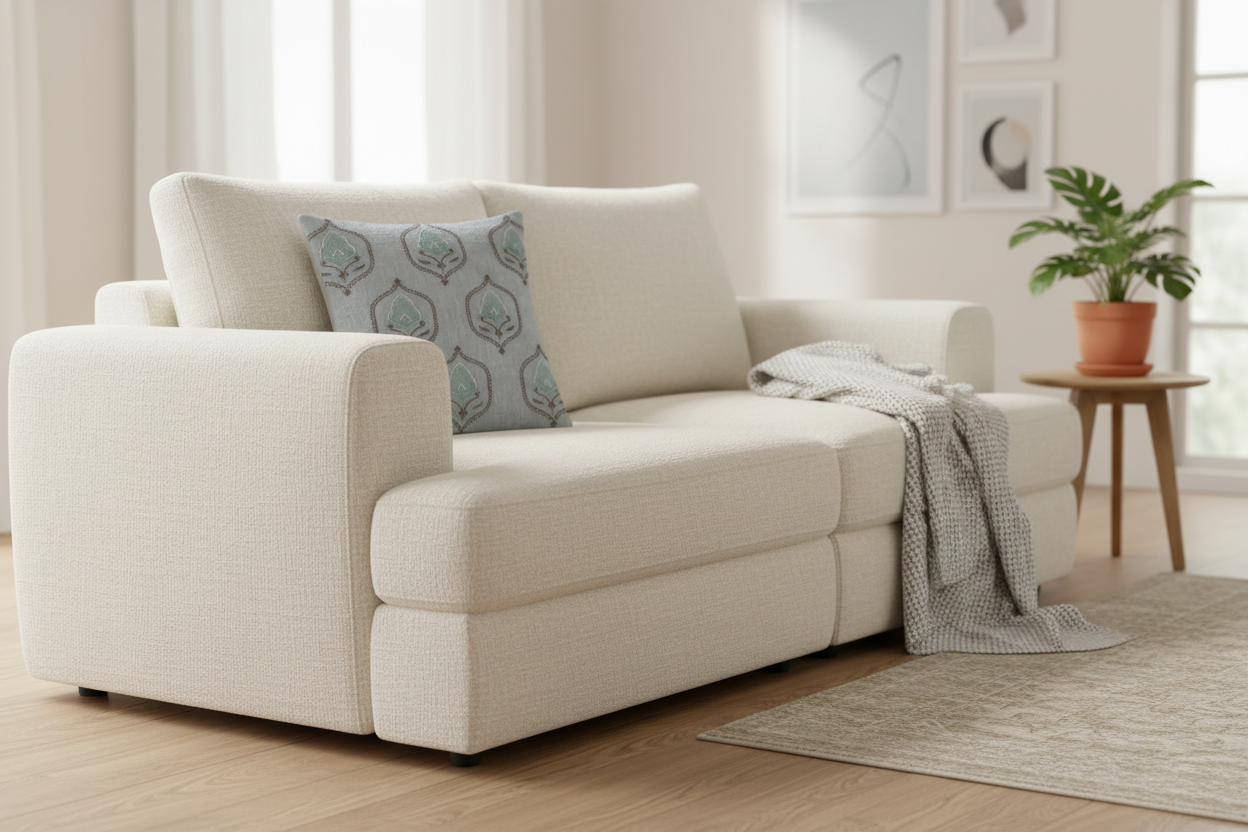 Linen Goofy Cushion Covers (Dusty Blue)
