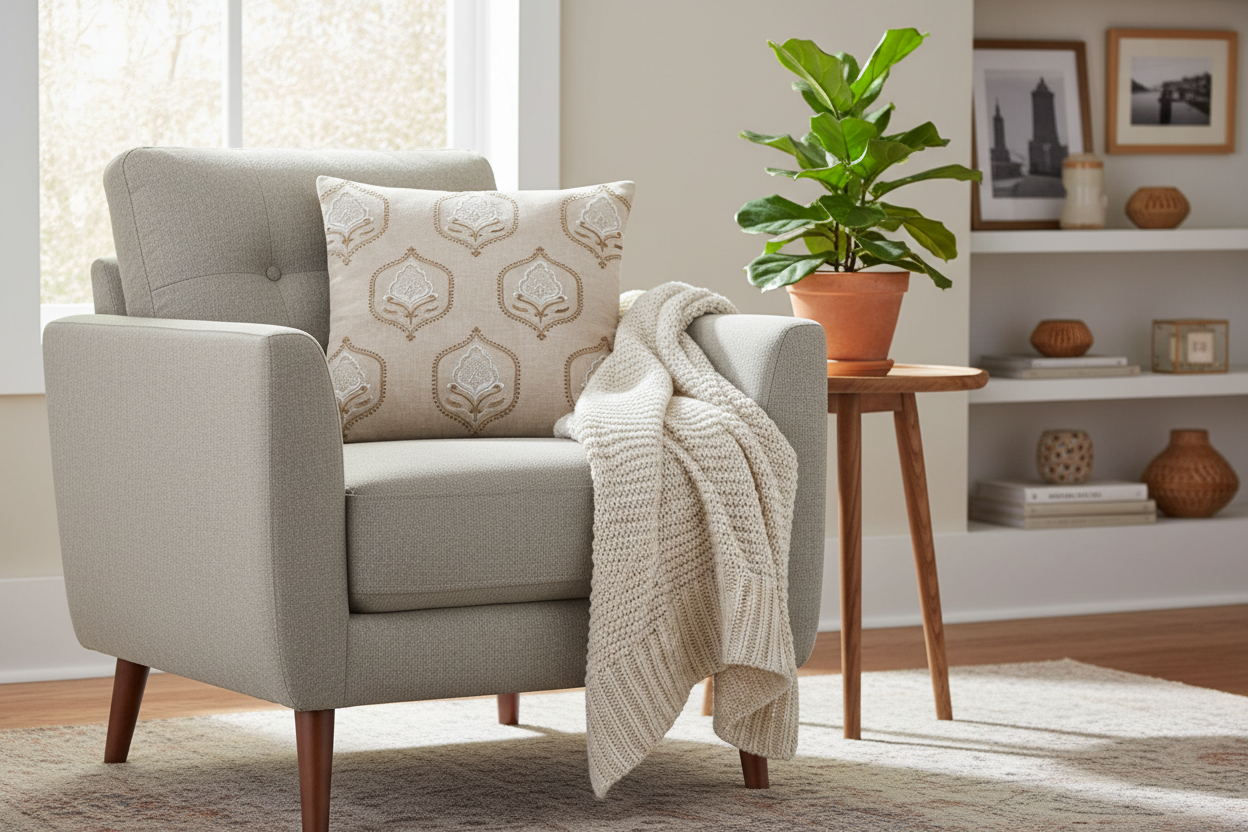 Linen Goofy Cushion Covers (Beige)