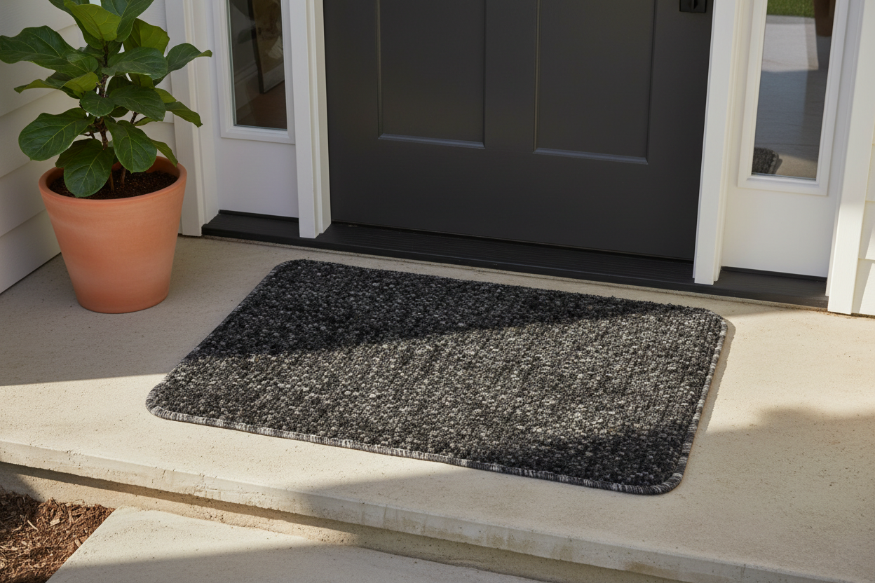 Artisan Weave Door Mat — Mocha Cream