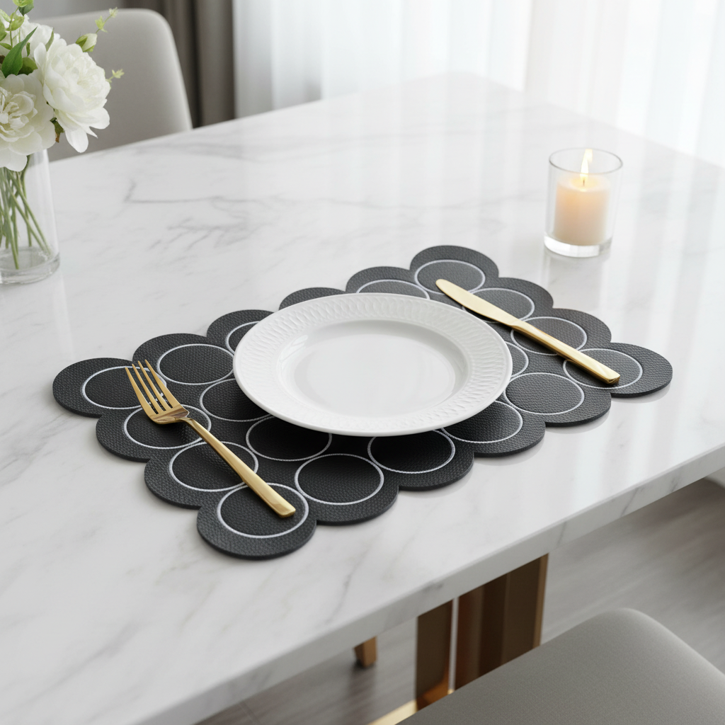Geo-Scallop Table Placement Set of 6 (Colours Available)