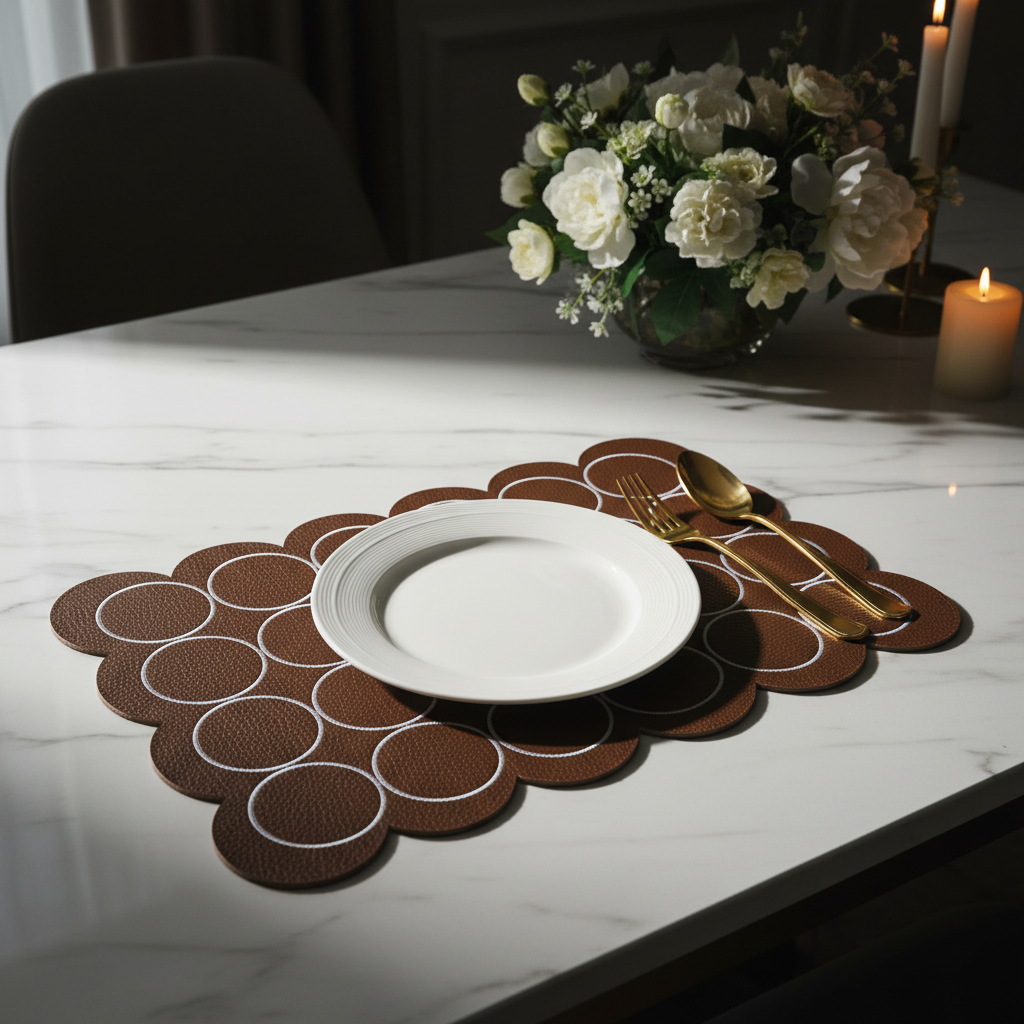 Geo-Scallop Table Placement Set of 6 (Colours Available)