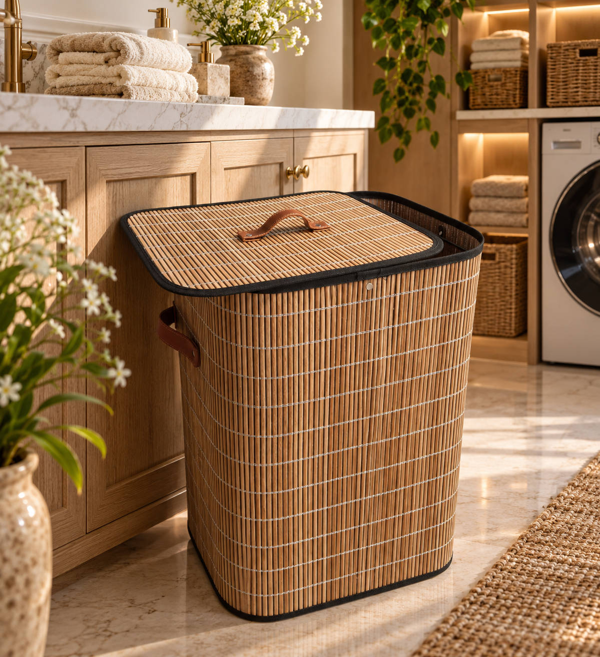 Heritage Luxe bamboo Laundry Bag