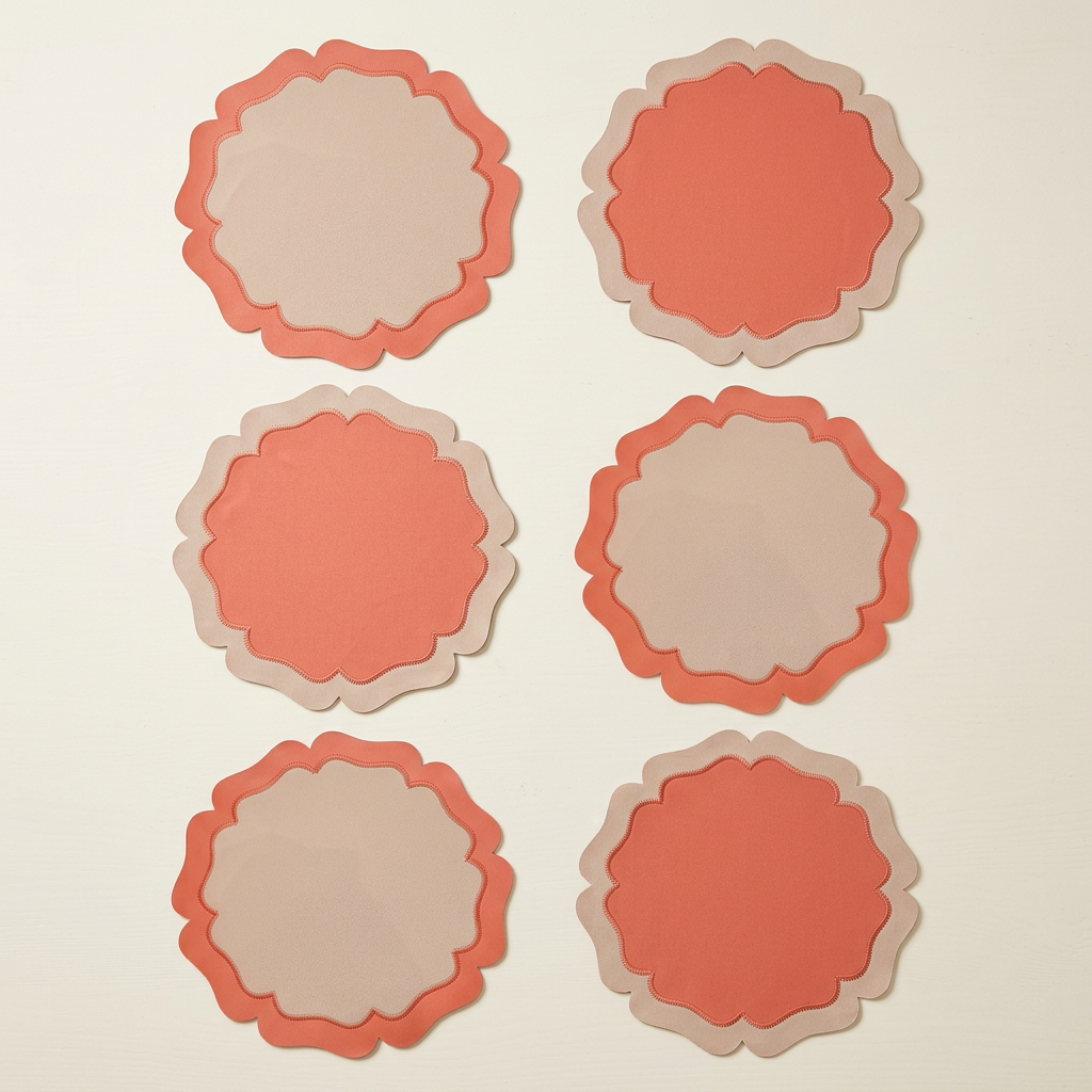Bohemian Reversible table mat set of 6