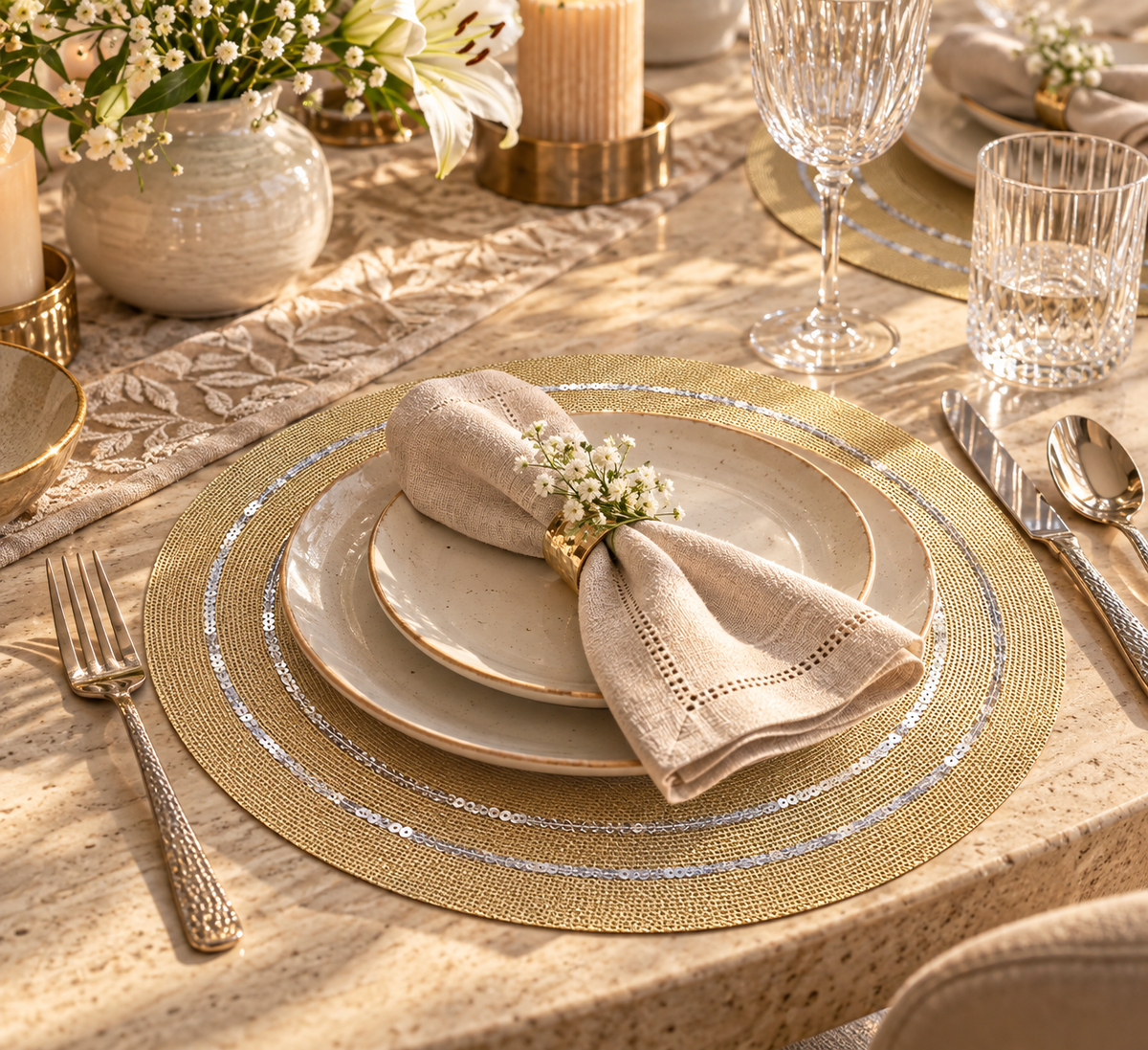 Subtle Shimmer Table Mat (Set of 6)