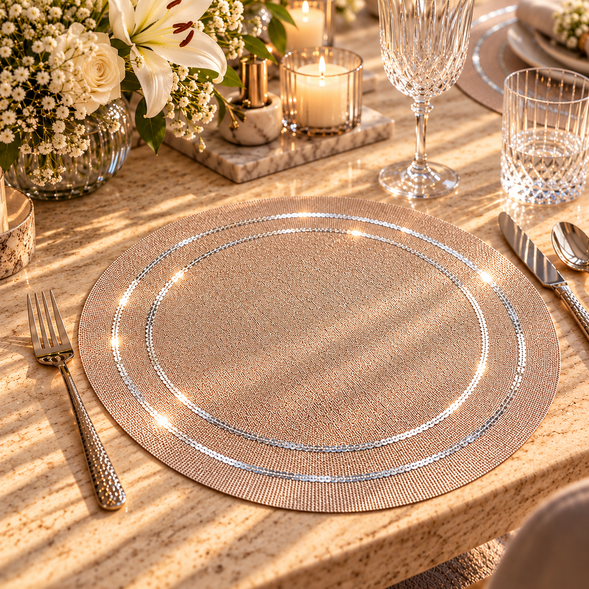 Subtle Shimmer Table Mat (Set of 6)
